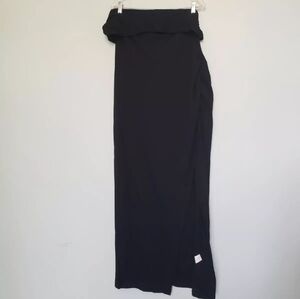Grace Karin Women 2XL Dress Black Strapless Maxi Side Slit Party Cocktail NWT